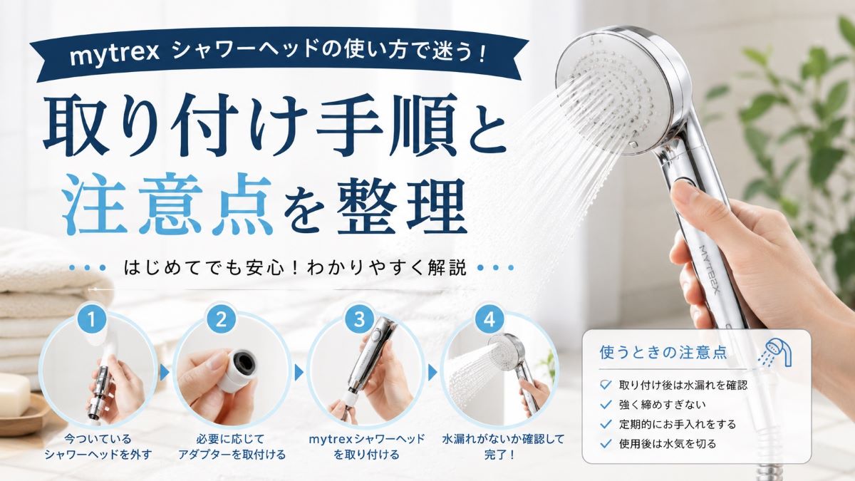 mytrexシャワーヘッドの使い方で迷う！取り付け手順と注意点を整理 